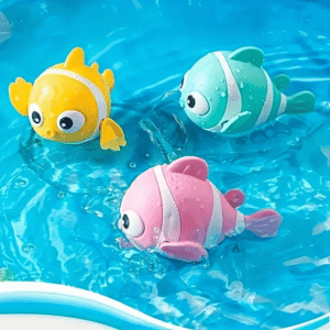 Little Clownfish Cartoon Bath Toy for Kids – Wind-Up Swimming Design