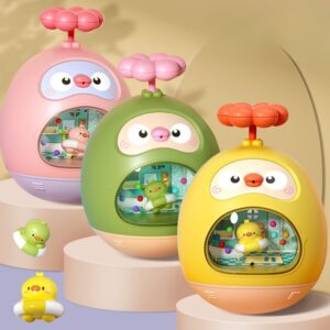 Quack Duck Water Play Tumbler Toy – Colorful Baby Bath Fun, Rattle Inside