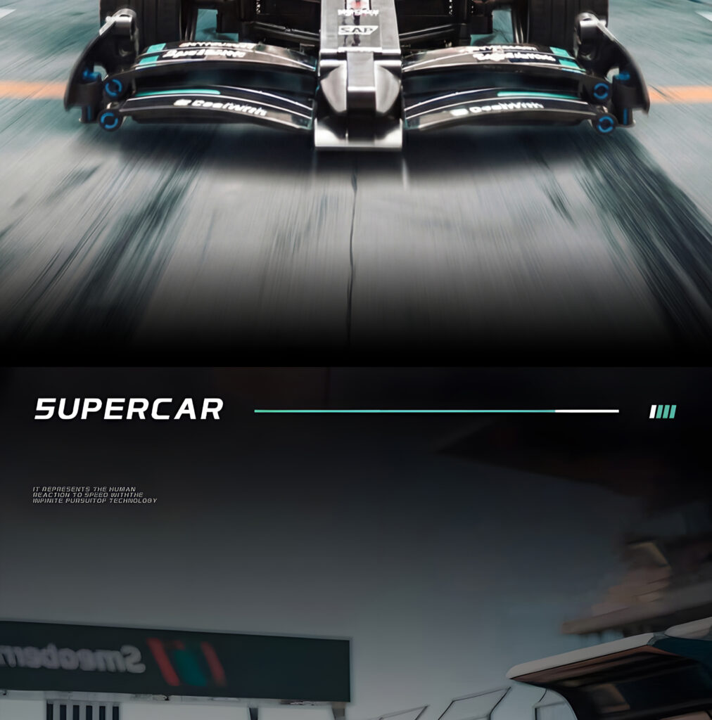 1:10 scale Technic Mercedes F1 building block set, LEGO-compatible Mercedes-AMG W14 display model for collectors