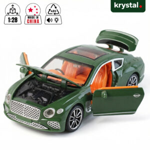 Bentley Continental Inspired Luxury Sports Model Car | Realistic Design with Sound & Light - Green 1:28