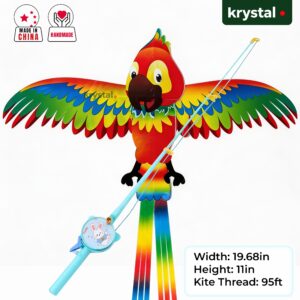 Dynamic Small Flapping Bird Kite, Multiple Styles - Cartoon Parrot