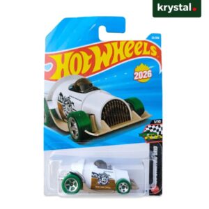 Hot Wheels Instant Boost white die-cast toy car with green wheels from the Starting Grid series