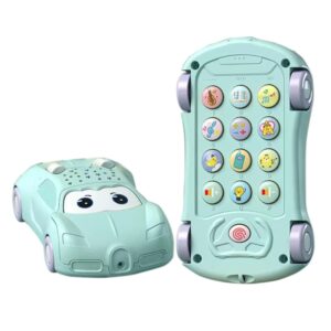 Car Projection Mobile Phone Toy – Musical Light Play Set - Light Green