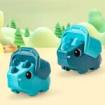 Press Triceratops Baby Push Toy – Cartoon Dinosaur Design