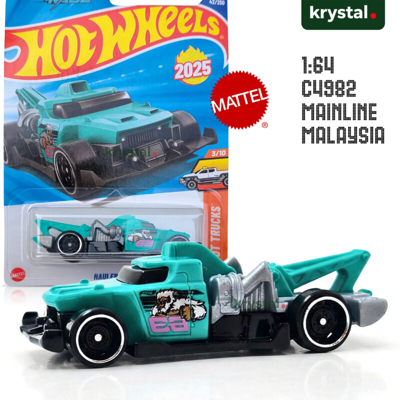2025 Hot Wheels Haulerback Teal Yeti Graphics HW Hot Trucks Mainline 1:64 Scale Die-Cast
