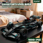 Krystal Technic Mercedes F1 Building Block Set Krystal 1:10 scale Technic Mercedes F1 building block set, 1000+ pieces Formula 1 racing car collector model