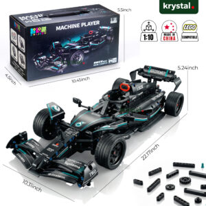 Technic Mercedes-AMG F1 W14 LEGO-compatible building set, 1:10 scale race car model for collectors, 1020 pieces