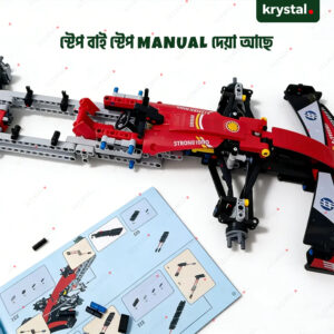 Technic Mercedes F1 building block set with step-by-step assembly manual for a 1:10 scale collector model