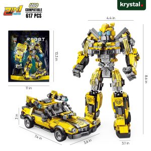 2-in-1 Robot Truck Building Block - Bumblebee-617 PCS