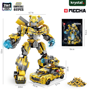 2-in-1 Robot Truck Building Block - Bumblebee-441 PCS