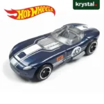 Hot Wheels RRRoadster Die-Cast Car Blue metallic Hot Wheels RRRoadster die-cast toy car with white racing stripes and number 43 decals