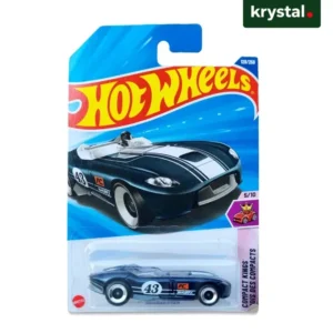 Hot Wheels RRRoadster dark blue die-cast toy car, Compact Kings series with racing number 43 and white stripes