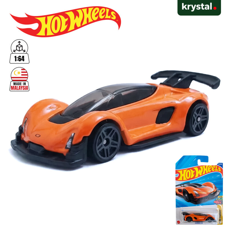 Hot Wheels Czinger 21C orange 1:64 scale die-cast collectible hypercar by Mattel