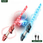 Rechargeable LED Spark Katana - Glowing Toy Sword