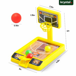 Mini Basketball Shooting Indoor Tabletop Toy for Kids - Mini Yellow