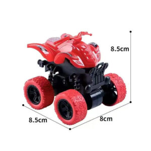 Red Krystal Beach Buggy Monster Stunt Truck, friction powered push-and-go off-road toy with textured wheels