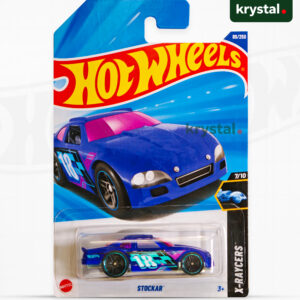 Hot Wheels Stockar X-Raycers blue die-cast toy car with racing number 18 in original packaging