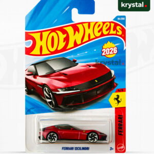 Red Hot Wheels Ferrari 12Cilindri 1:64 scale die-cast model car, 2026 mainline series 94/250