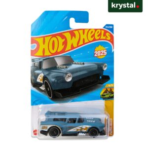 Blue Hot Wheels Gone Mad die-cast toy car with flame decals and number 58, 2025 HW Familiales collection