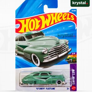 Hot Wheels '47 Chevy Fleetline seafoam green lowrider die-cast car from the Layin' Low series 1:64 scale