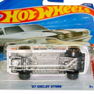 Hot Wheels '67 Shelby GT500 Mustang 60th Anniversary diecast car in Wimbledon White 1:64 scale