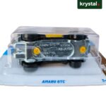 Hot Wheels Amaru GTC die-cast toy car underside view showing Mattel logo and chassis details in original packaging