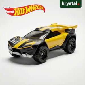 Hot Wheels Amaru GTC yellow and black die-cast toy car with racing number 36