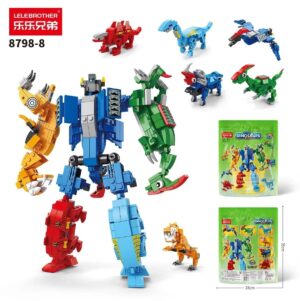 6-in-1 Fire Rescue Robot Building Block Set – 472 PCS, Age 6+, STEM Toy for Kids - Dinosaurs Dragon