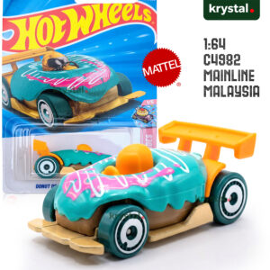 Hot Wheels Donut Drifter 1:64 scale die-cast toy car with teal donut frosting and pink icing