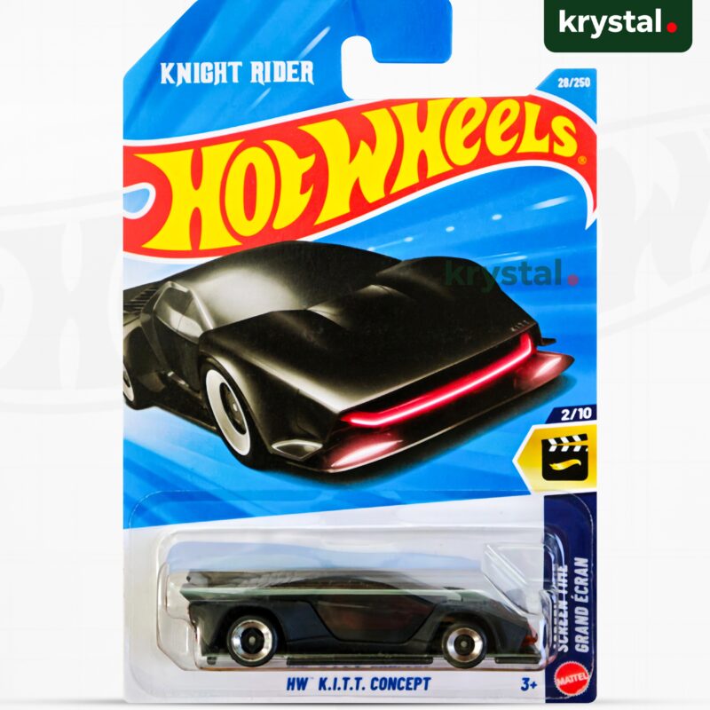 Hot Wheels HW K.I.T.T. Concept matte black die-cast car from Knight Rider, HW Screen Time series 28/250