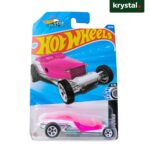Hot Wheels Hi-Roller die-cast toy car in pink and white from Netflix Let's Race series, collector item 69/250
