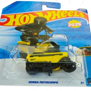 Hot Wheels Honda Motocompo yellow die-cast scooter toy, 2025 Mainline Moto Motos series 181/250