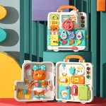 81-in-1 Activity Busy Board Set – Traffic, Dress-Up & Home Play Panels