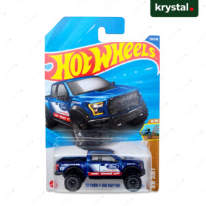 Hot Wheels 17 Ford F-150 Raptor blue off-road pickup truck die-cast, 1:64 scale HW DIRT series collector car
