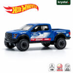 Hot Wheels 17 Ford F-150 Raptor blue 1:64 scale die-cast off-road racing truck with Ford Performance graphics