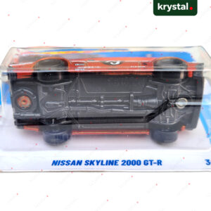 Hot Wheels Nissan Skyline 2000 GT-R red Hakosuka die-cast 1:64 scale car chassis view HW J-Imports Mattel