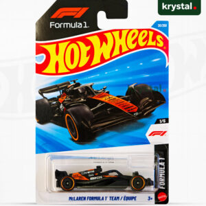 Hot Wheels McLaren Formula 1 Team 1:64 die-cast car with papaya orange livery and F1 racing branding