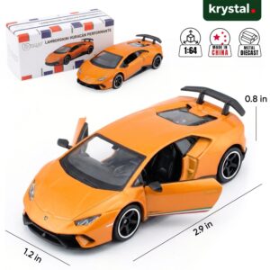 Bburago Lamborghini Huracán Performante 1:64 Model Car - Yellow