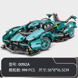 Teal 1:14 Lamborghini-inspired LEGO-compatible Technic supercar 0092A building set with 999 pieces