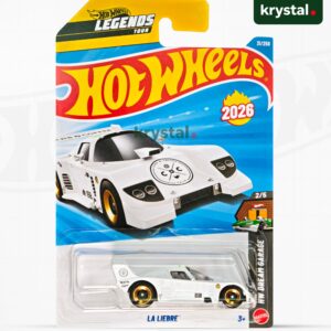 Hot Wheels La Liebre white 1:64 scale diecast car, Legends Tour Winner, HW Dream Garage series