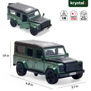 Land Rover Defender 110 SUV 1:36 Model Cars - Green