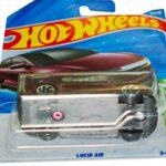 Hot Wheels Lucid Air Maroon Die-cast Maroon Hot Wheels Lucid Air 1:64 scale die-cast luxury EV sedan from the HW EV series