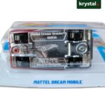 Hot Wheels Mattel Dream Mobile Die-Cast Car Base Bottom view of Mattel Dream Mobile Hot Wheels die-cast car showing authentic markings in original packaging