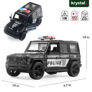 1:36 Mercedes-Benz AMG G63 Police diecast model car with openable doors and metal alloy body