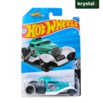 Hot Wheels Mid Mill teal die-cast car in original Let's Race packaging for collectors and kids