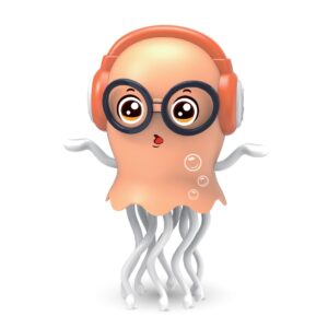 Electric Induction Jellyfish Toy for Kids - Orange Small