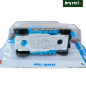 Blue Hot Wheels Pixel Shaker die-cast toy car in original packaging, 2019 Mattel edition for collectors