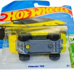 Hot Wheels Polestar TRX yellow electric off-road SUV diecast 1:64 scale car in HW EV packaging