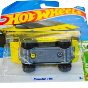 Hot Wheels Polestar TRX yellow electric off-road SUV diecast 1:64 scale car in HW EV packaging