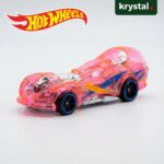 Hot Wheels Power Rocket Transparent Pink Die-cast Car Hot Wheels Power Rocket die-cast car with transparent pink body and chrome engine detailing